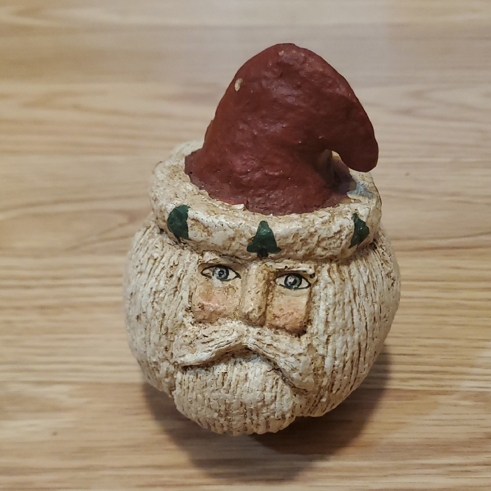 Vintage Hand-Carved Folk Art Santa Claus Figurine